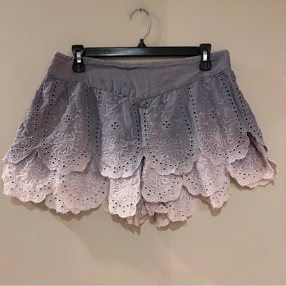 Free People Eyelet Ombré Shorts - Picture 1 of 6